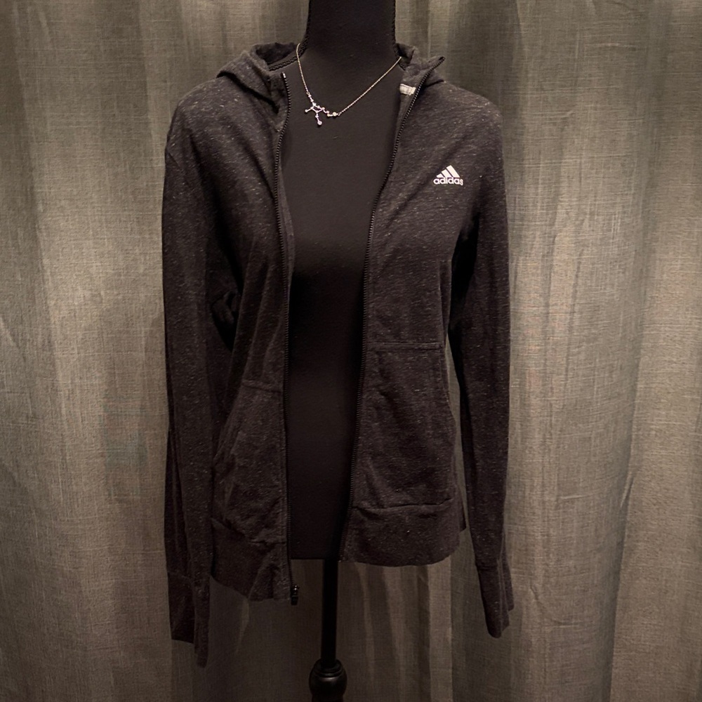 Adidas Women's Charcoal Gray Hoodie